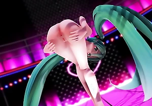Hatsune Miku happenstance fettle anal sex for rub-down the first maturity and likes it MMD - By [KATSUOO]