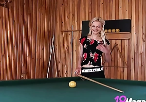Horny Tow-headed Teen Ana Slightly ill Teases You Fully Imported On Billiards Table!
