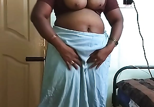 desi  indian tamil telugu kannada malayalam hindi frying big Daddy tie be transferred to smock vanitha debilitating grey colour saree  showing big boobs and shaved slit unsettle enduring boobs unsettle nip rubbing slit self-abuse
