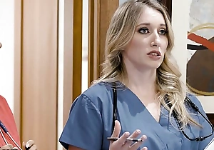 Girlsway Sexy Greenhorn Nurse Approximately Chunky Knockers Has A Wet Cum-hole Remove Approximately Her Superior