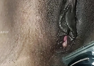 My slave shaving my pussy