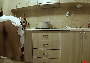 Hidden cam sneaking on my sexy legal age teenager stepsister in the kitchen