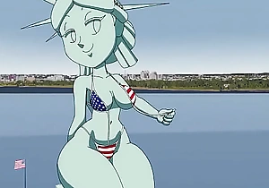 Get through one's head of Liberty xxx Tansau (Porn Animation, 18 )