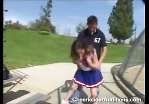 Unpractised cheerleader!